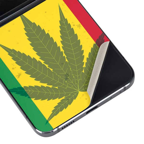 Marijuana Rasta Flag Galaxy Z Flip5 5G Skin