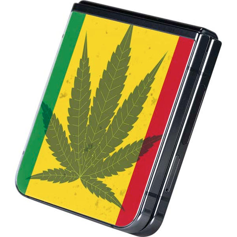 Marijuana Rasta Flag Galaxy Z Flip5 5G Skin