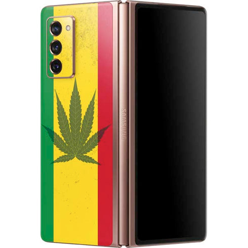 Marijuana Rasta Flag Galaxy Z Fold2 5G Skin