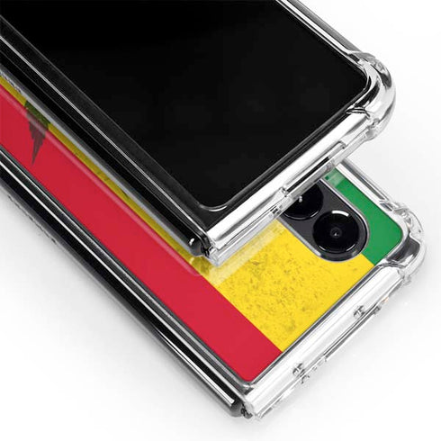 Marijuana Rasta Flag Galaxy Z Fold4 5G Clear Case