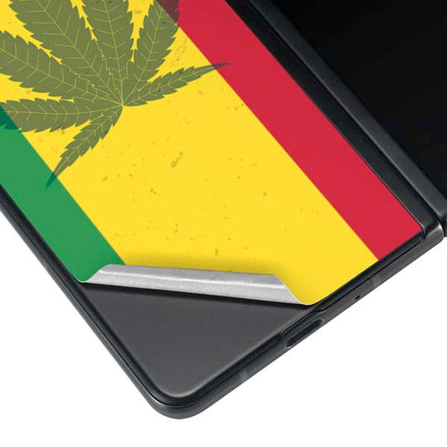 Marijuana Rasta Flag Galaxy Z Fold4 5G Skin