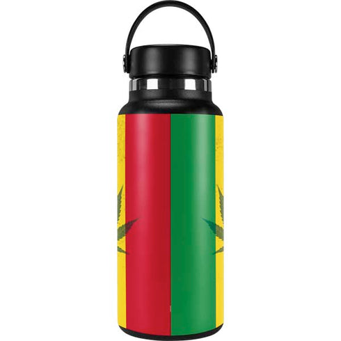 Marijuana Rasta Flag Hydro Flask 32oz Wide Mouth Skin