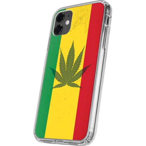 Marijuana Rasta Flag iPhone 11 Clear Case