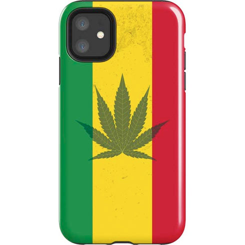 Marijuana Rasta Flag iPhone 11 Impact Case