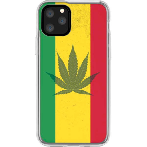 Marijuana Rasta Flag iPhone 11 Pro Clear Case