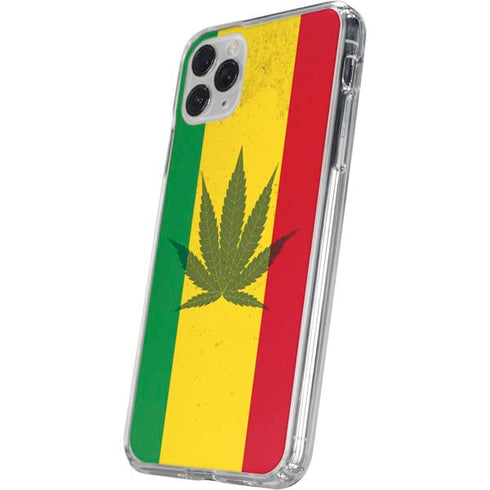 Marijuana Rasta Flag iPhone 11 Pro Clear Case