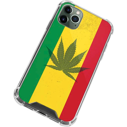 Marijuana Rasta Flag iPhone 11 Pro Max Clear Case