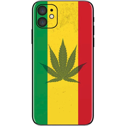 Marijuana Rasta Flag iPhone 11 Skin