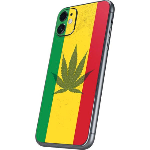 Marijuana Rasta Flag iPhone 11 Skin