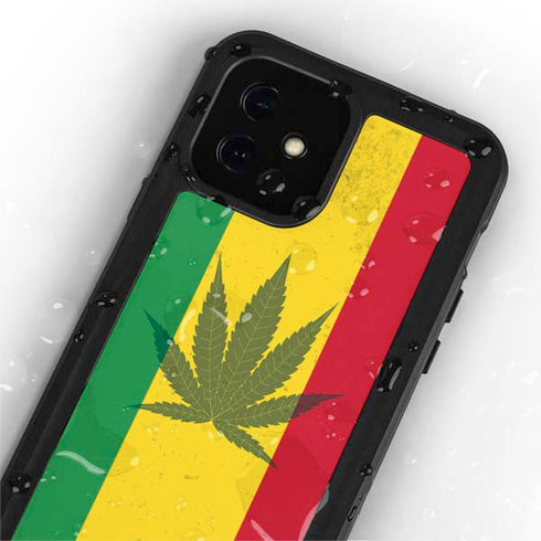 Marijuana Rasta Flag iPhone 12 Mini Waterproof Case