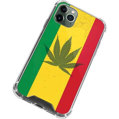 Marijuana Rasta Flag iPhone 12 Pro Clear Case