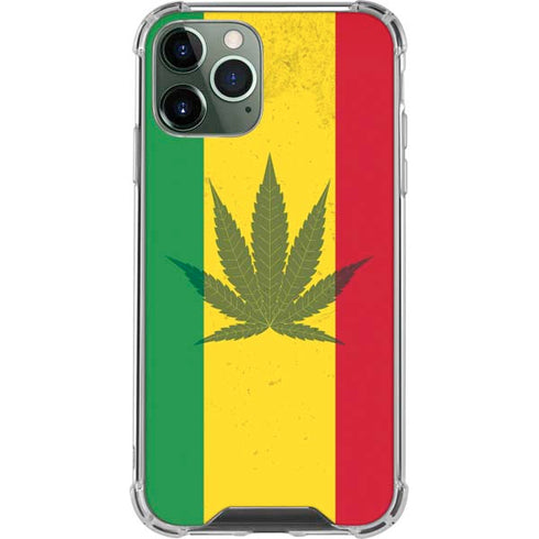 Marijuana Rasta Flag iPhone 12 Pro Max Clear Case