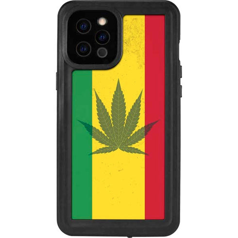 Marijuana Rasta Flag iPhone 12 Pro Max Waterproof Case