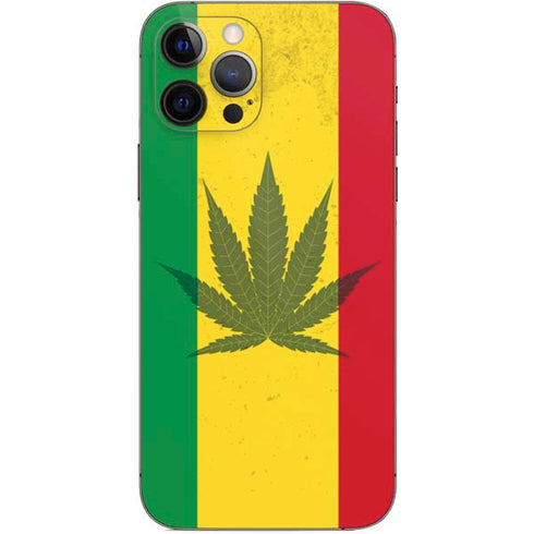 Marijuana Rasta Flag iPhone 12 Pro Skin