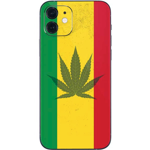 Marijuana Rasta Flag iPhone 12 Skin