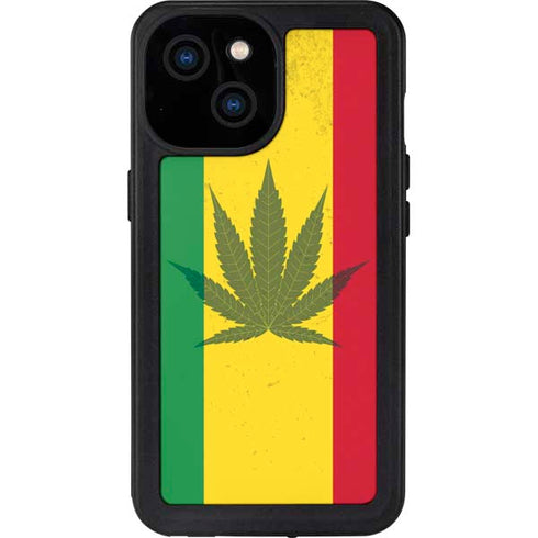Marijuana Rasta Flag iPhone 13 Mini Waterproof Case
