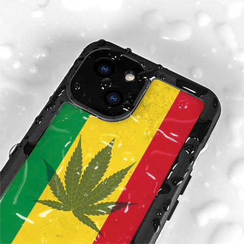 Marijuana Rasta Flag iPhone 13 Mini Waterproof Case