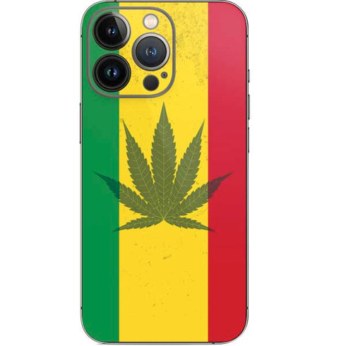Marijuana Rasta Flag iPhone 13 Pro Skin