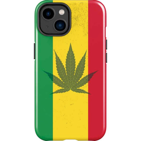 Marijuana Rasta Flag iPhone 14 Plus Impact Case