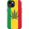 Marijuana Rasta Flag iPhone 14 Plus Impact Case