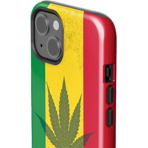 Marijuana Rasta Flag iPhone 14 Plus Impact Case