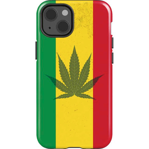 Marijuana Rasta Flag iPhone 15 Impact Case