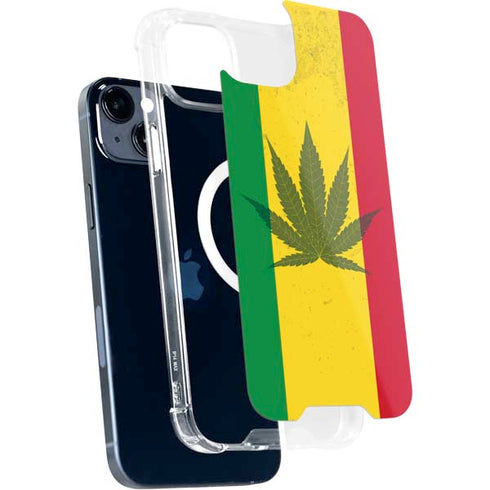 Marijuana Rasta Flag iPhone 14 Plus MagSafe Case