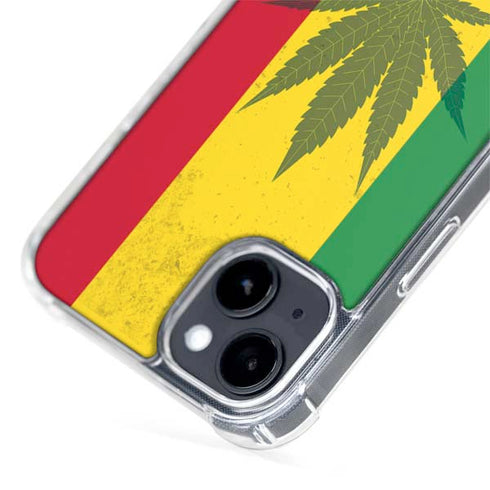 Marijuana Rasta Flag iPhone 14 Plus MagSafe Case