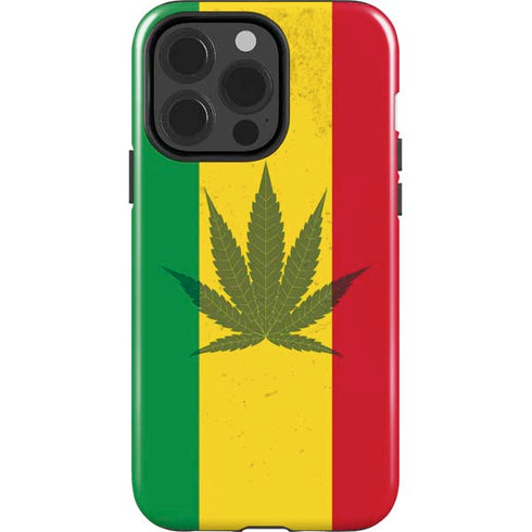 Marijuana Rasta Flag iPhone 15 Pro Impact Case