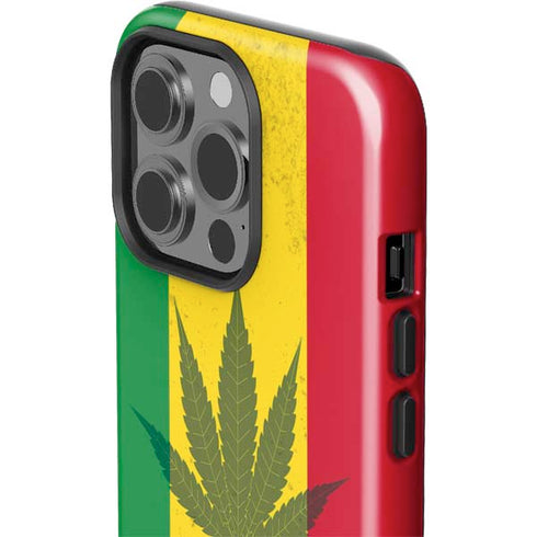 Marijuana Rasta Flag iPhone 15 Pro Impact Case