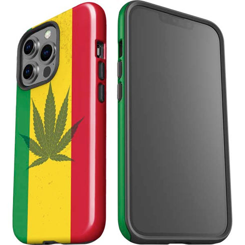 Marijuana Rasta Flag iPhone 15 Pro Impact Case