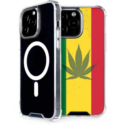 Marijuana Rasta Flag iPhone 14 Pro Max MagSafe Case