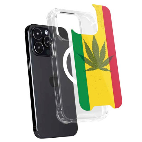 Marijuana Rasta Flag iPhone 15 Pro Max MagSafe Case