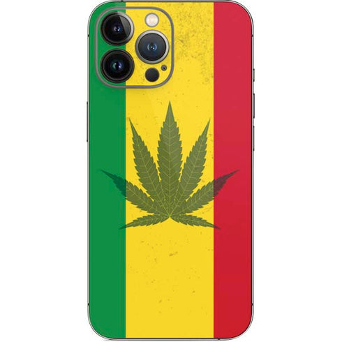 Marijuana Rasta Flag iPhone 14 Pro Max Skin