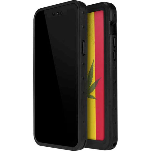 Marijuana Rasta Flag iPhone 14 Pro Max Waterproof Case
