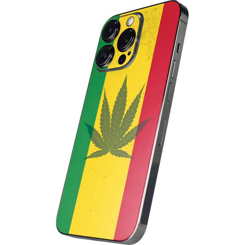 Marijuana Rasta Flag iPhone 14 Pro Skin