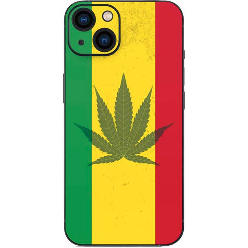 Marijuana Rasta Flag iPhone 14 Skin