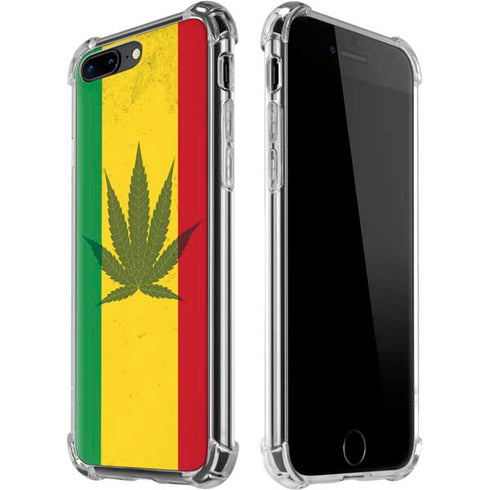 Marijuana Rasta Flag iPhone 7/8 Plus Clear Case
