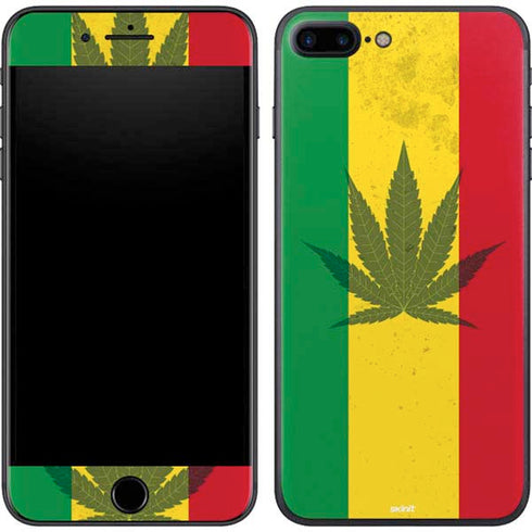 Marijuana Rasta Flag iPhone 8 Plus Skin