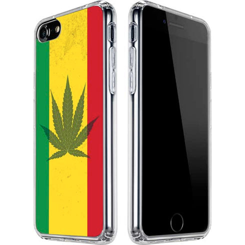 Marijuana Rasta Flag iPhone SE (2nd & 3rd Gen) Clear Case