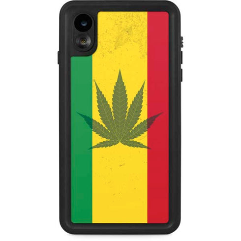 Marijuana Rasta Flag iPhone XR Waterproof Case