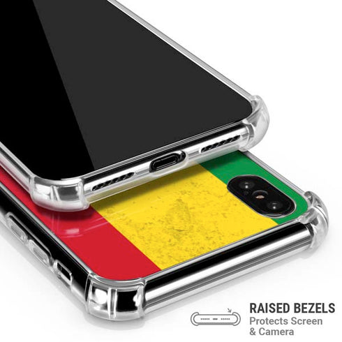 Marijuana Rasta Flag iPhone XS Max Clear Case