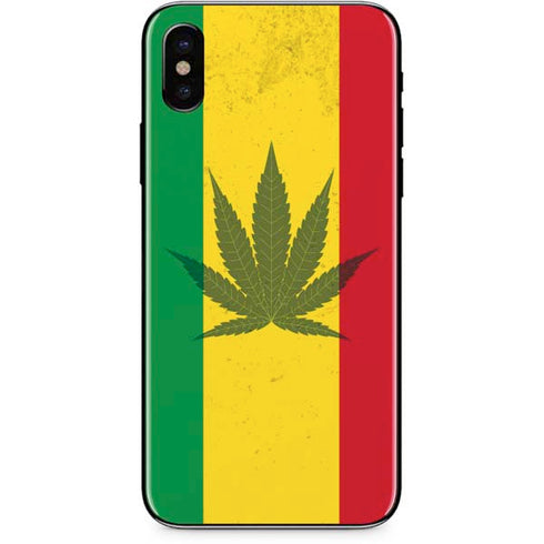 Marijuana Rasta Flag iPhone XS Max Skin