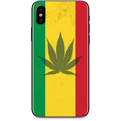 Marijuana Rasta Flag iPhone XS Skin