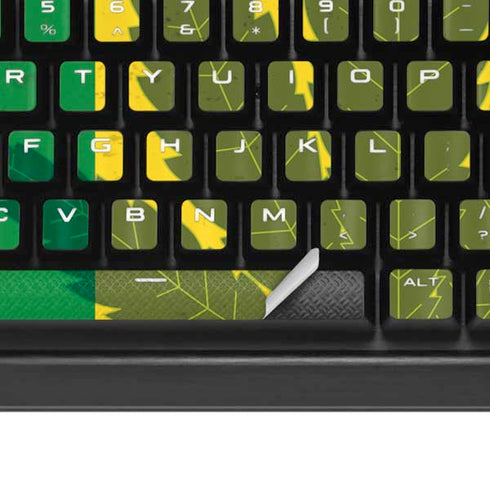 Marijuana Rasta Flag K95 RGB PLATINUM Mechanical Gaming Keyboard Skin