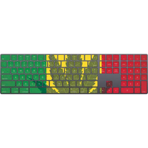Marijuana Rasta Flag Magic Keyboard with Numeric Keypad Skin