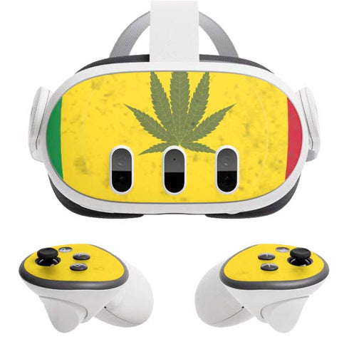Marijuana Rasta Flag Meta Quest 3 Skin