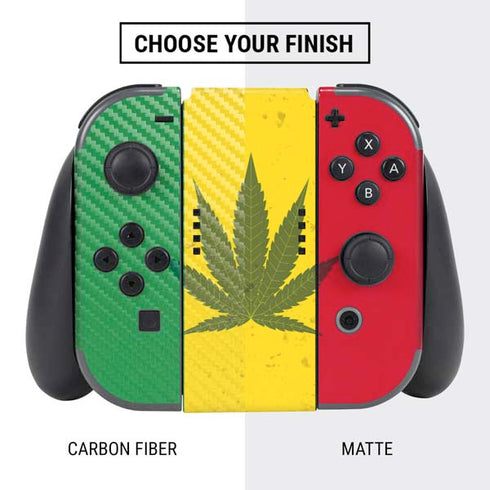 Marijuana Rasta Flag Nintendo Switch Bundle Skin