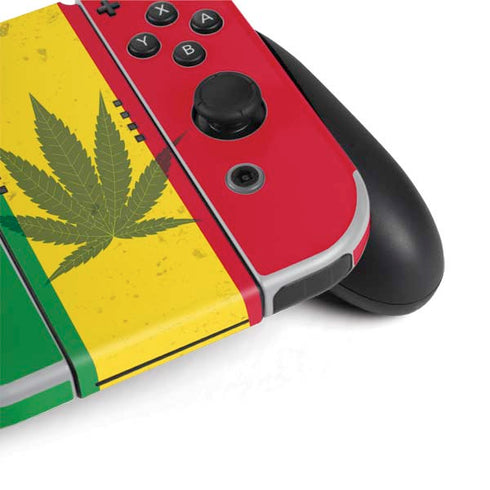 Marijuana Rasta Flag Nintendo Switch OLED (2021) Skin