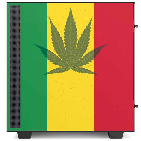 Marijuana Rasta Flag NZXT H510 Compact ATX Mid-Tower Case Skin